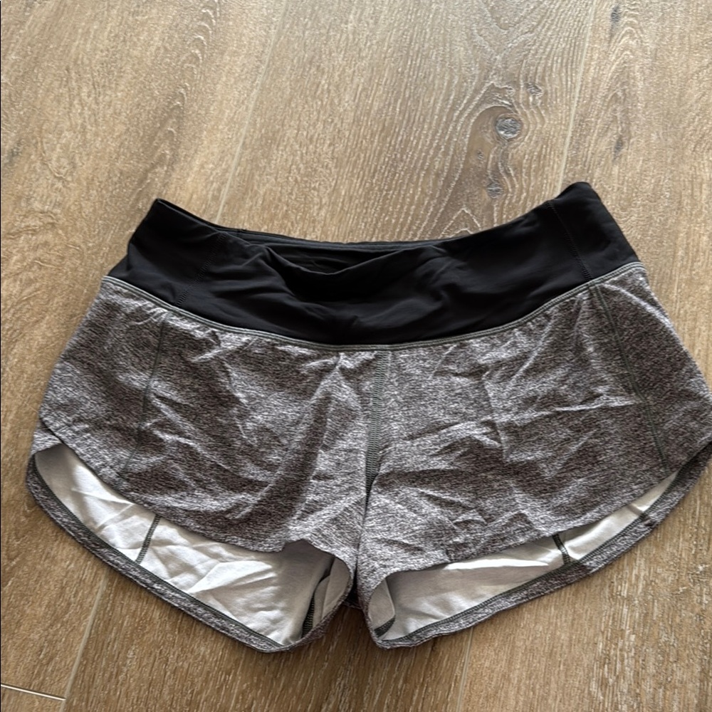 Lululemon Athletica Black and Gray Athletic Shorts